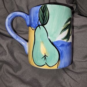 GANZ Bella Casa Blue and Green Fruit Mug